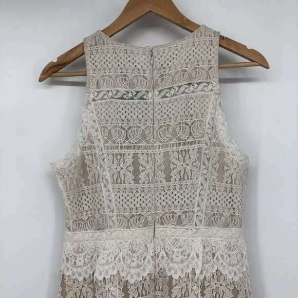 NWT Allsaints Melia Lace sleeveless mini Dress Size 6 in Oyster White - Picture 11 of 16